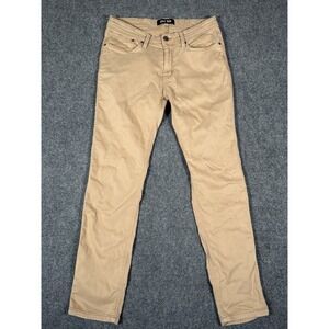 DU/ER Duer Pants Mens 33x32 Brown N2X Slim Fit Straight Stretch No Sweat